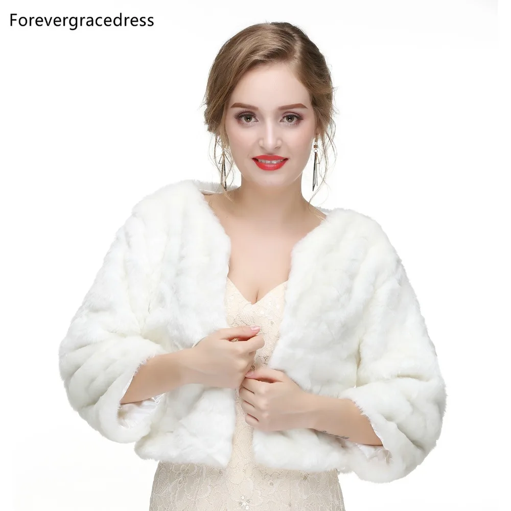 Forevergracedress элегантное мягкое свадебное болеро из искусственного меха для невесты