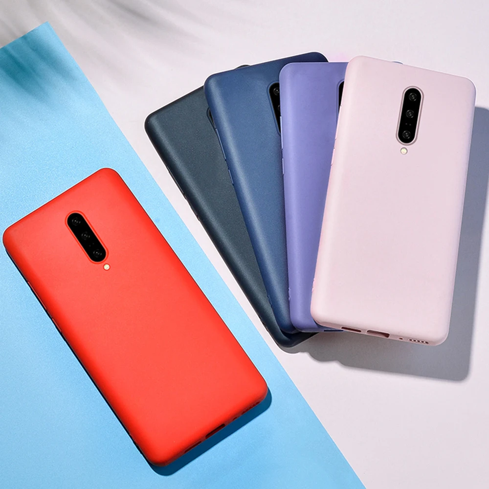 PDGB жидкий силиконовый чехол для телефона OnePlus 7 бампер Oneplus7 Pro One Plus однотонный