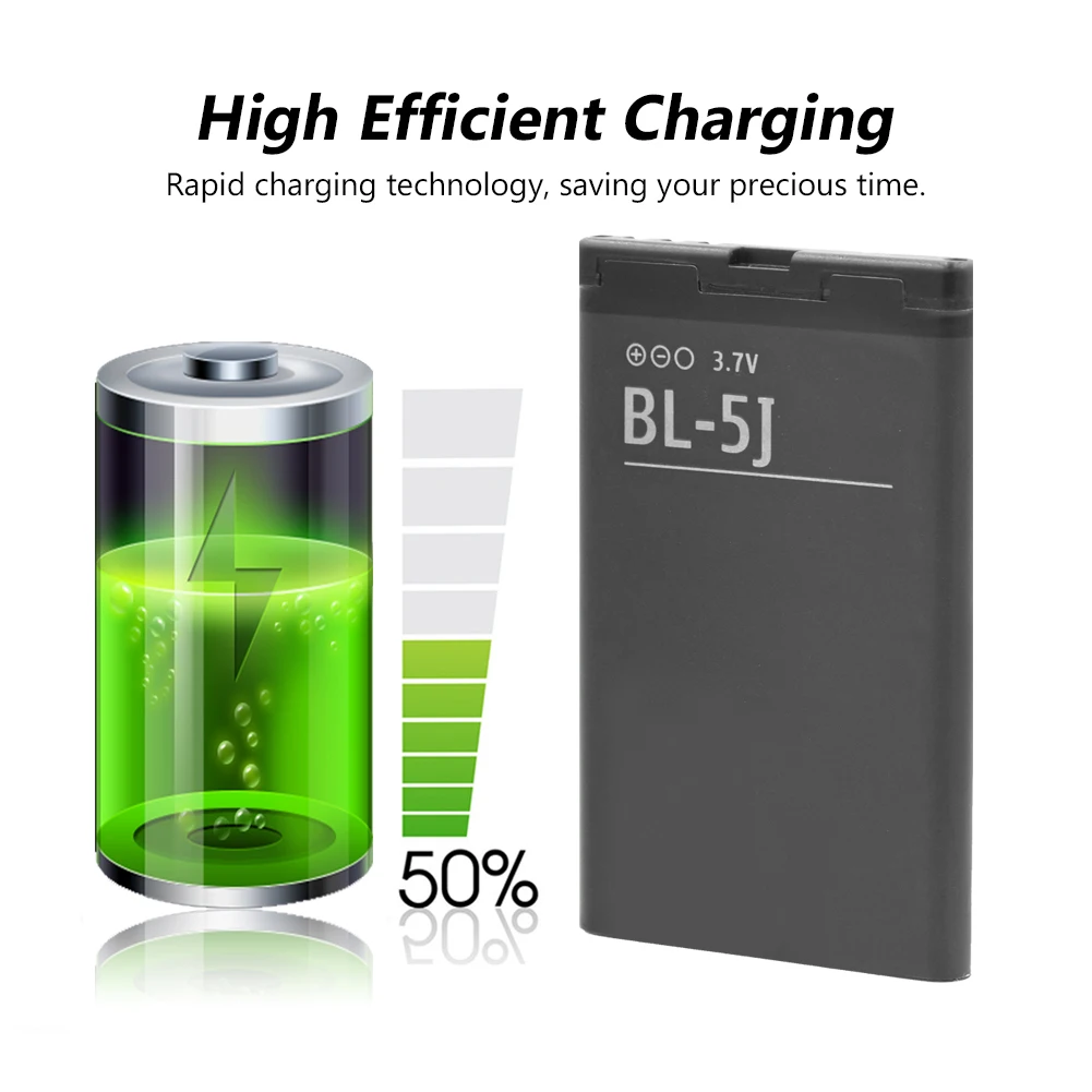 2019 новый 100% оригинальная замена BL 5J Батарея для Nokia N900 Lumia 520 521 525 5230 5233 5238 5800 5802X6