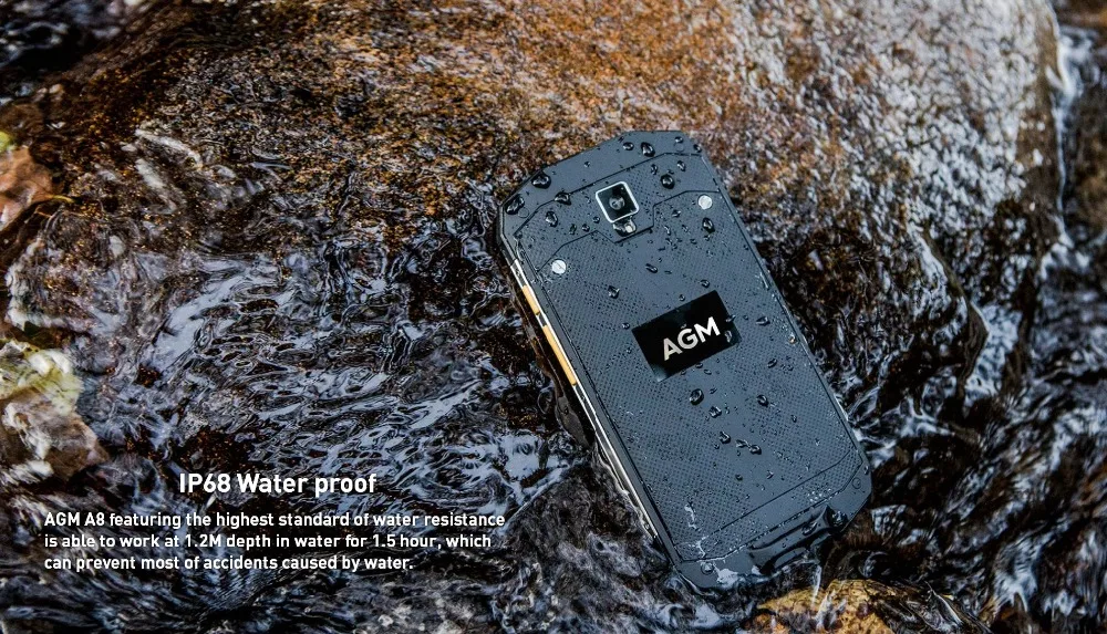 AGM A8 Snapdragon MSM8916 4 ядра 4G LTE смартфон 5 0 &quotHD Gorilla glass 3 GB + 32 ГБ Android 7 NFC 13MP IP68