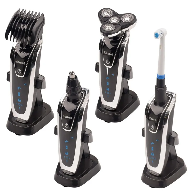 4 в 1 Мужская бритва для бороды Водонепроницаемая перезаряжаемые бритвы триммер