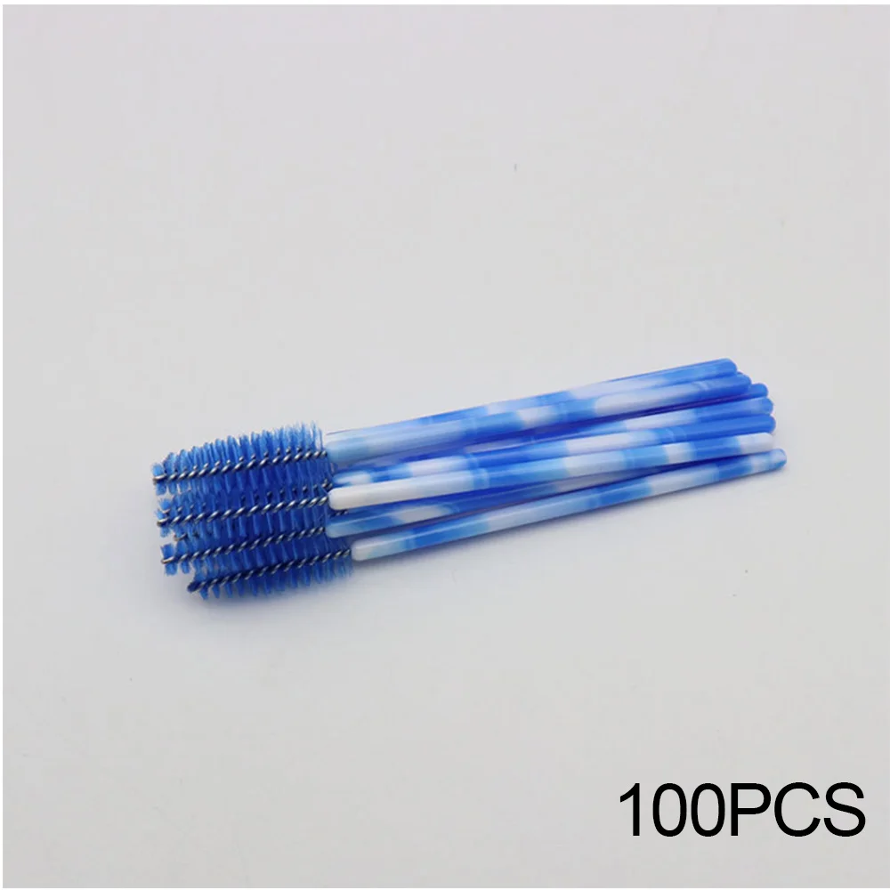 100pcs B 50/100 шт одноразовые палочки Masacara аппликатор для ресниц кисти Нейлоновые цветные профессиональные инструменты для макияжа - Handle Color: 100pcs B