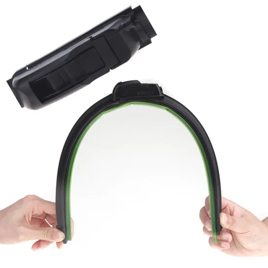 KKmoon U тип Универсальная Мягкая Бескаркасная резиновая щетка для ветрового стекла