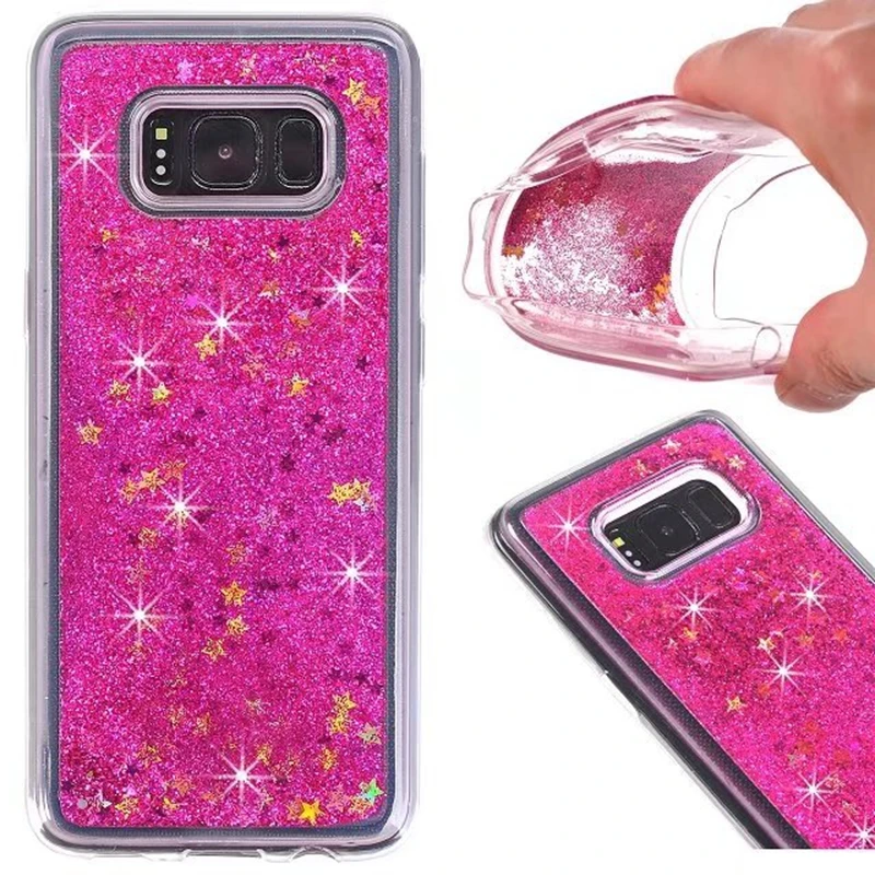 Для Samsung Galaxy S8 Плюс Мобильного Телефона Случай Роскошные Побрякушки Блеск Quicksand