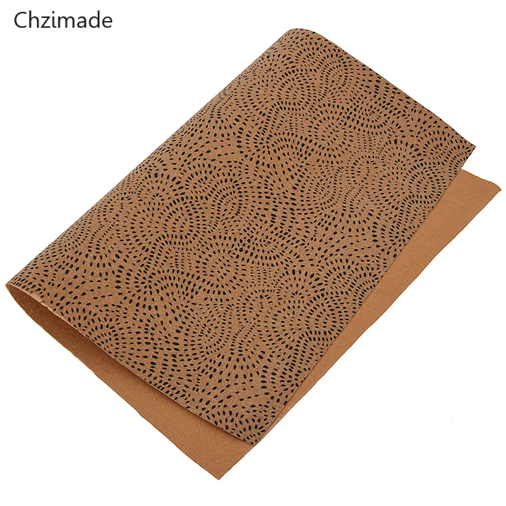 Dot 42X30CM Chzimade 1 ярд А3 А4 А5 винтажная мягкая пробковая Синтетическая кожа ткань для одежды сумки ручной работы цветочная ткань для шитья Diy ремесло - Цвет: Dot 42X30CM