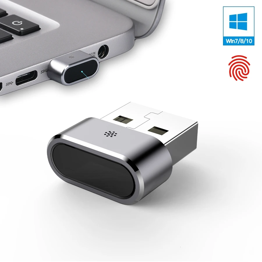 Kercan KE-02 Алюминиевый мини USB считыватель отпечатков пальцев Модуль для Windows 7,8, 10 hello 360 сенсорный мульти биометрический fido ключ безопасности