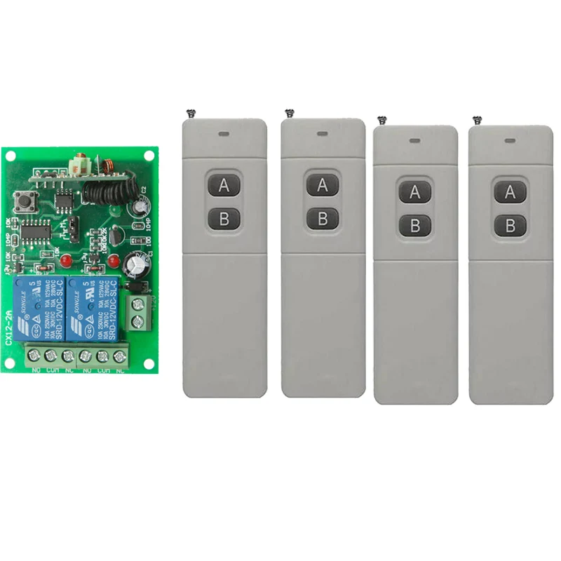 3000M Long Distance DC 12V 2 CH 2CH RF Wireless Remote Control Switch System Transmitter + Receiver 315/433 MHz | Электроника