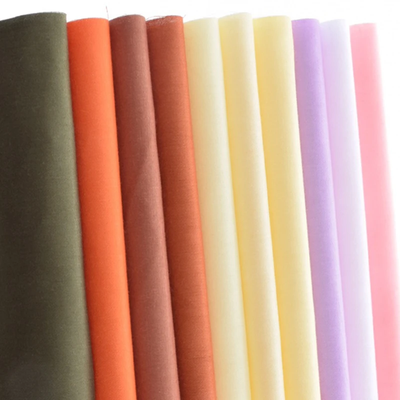 Смешанный однотонный хлопковый комплект для лоскутных стеганых тканей набор