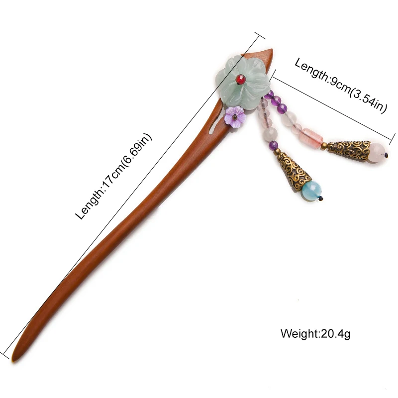 Vintage Tassel Hair Stick Ethnic Classical Red Sandalwood Sticks Chinese Style Headpiece Original Accessories Jewelry | Украшения и