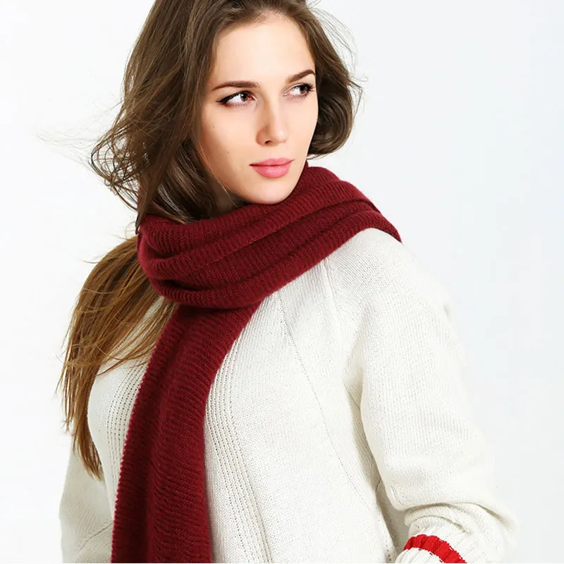 Супер двусторонний Сплошной цвет утолщение Такса Пашмины All матч теплый платок