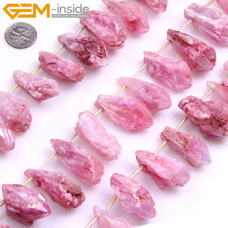 Raw Amethysts Stone Beads For Jewelry Making Dyed Color Loose 6X37mm-6X44mm 15 inch DIY Gem-inside | Украшения и аксессуары