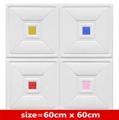 mixed colour Самоклеящиеся обои 3d стерео наклейки на стену для гостиной, спальни, телевизора, водостойкие европейские наклейки из пены - Цвет: mixed colour
