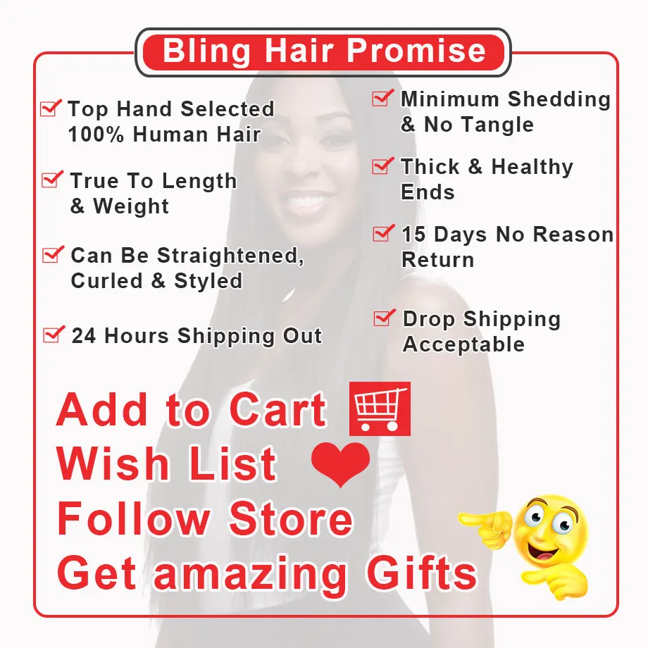 Bling hair человеческие волосы закрытие бразильское Закрытие 4*4 свободная часть 613