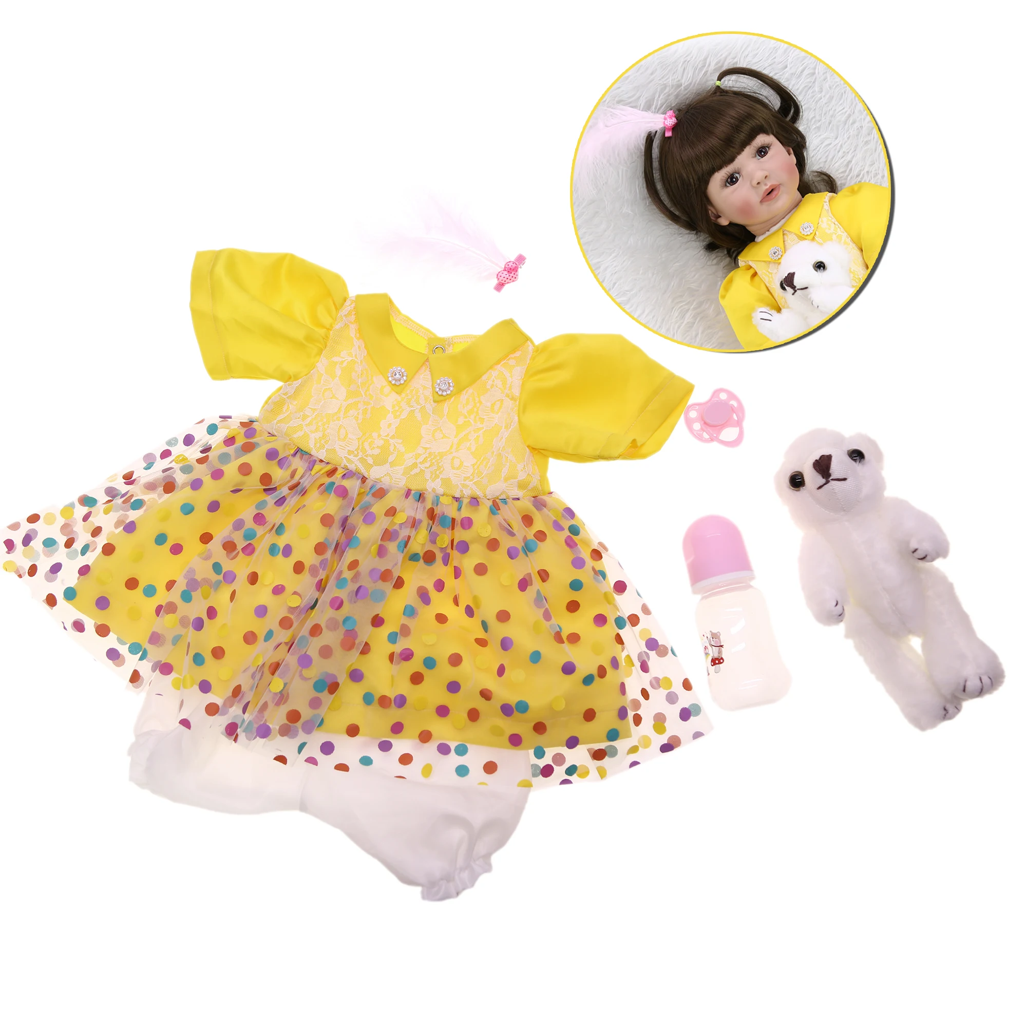 Модная Кукла KEIUMI 24 дюйма 60 см Reborn Baby Doll игрушки принцессы для малышей куклы