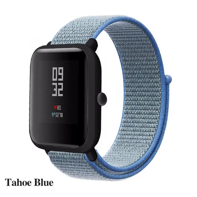 Зеленый Нейлоновый тканый ремешок для Xiaomi Amazfit ремешок Bip ремешок для часов Huami Amazfit Bip BIT PACE Lite Молодежные умные часы браслет - Цвет: Зеленый