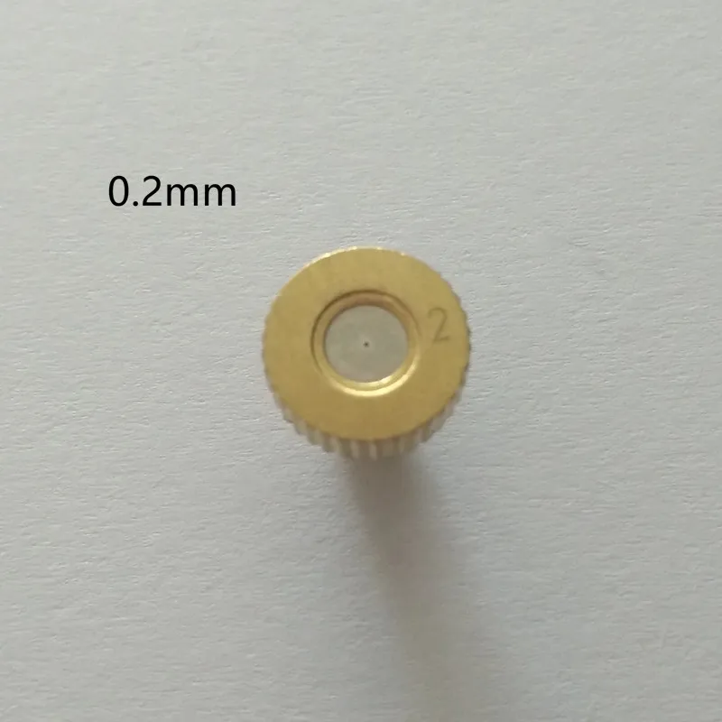 0.2mm Резьбовая латунная насадка тумана для запотевания тумана распылительная спринклерная головка 0,1 мм-0,6 мм - Цвет: 0.2mm