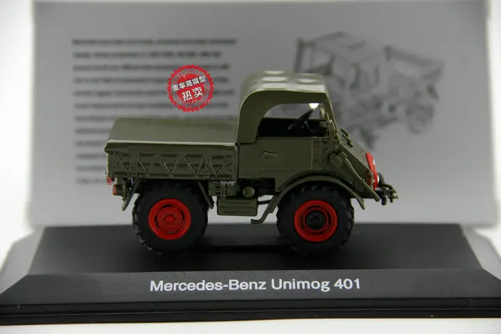 Модель игрушечная из сплава в масштабе 1:43 для Mercedes Benz Unimog U401 модель военного