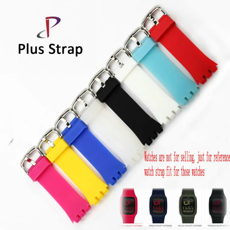 Силиконовый ремешок для часов Swatch с сенсорным ремешком сменный мужской из