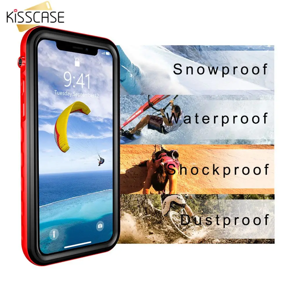 KISSCASE водонепроницаемый чехол для телефона iPhone 7 8 X XS 6 6s plus подводный защитный MAX XR