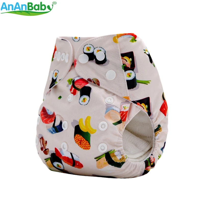 Ananbaby тканевые подгузники для детей, водонепроницаемые Многоразовые подгузники для младенцев, регулируемые подгузники