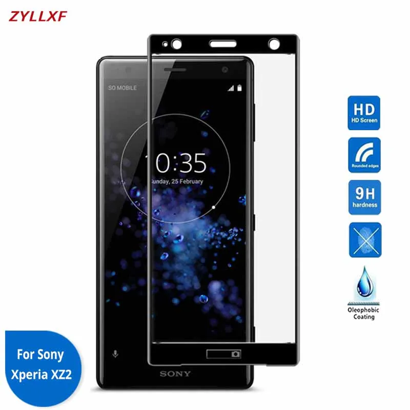 Для Sony Xperia XZ2 закаленное стекло 5 7 дюйма 9H 2.5D полное покрытие Премиум Защитная