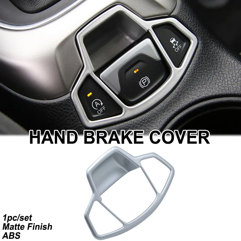 HAND BRAKE COVER Для Jeep Compass передний противотуманный светильник, Задняя Крышка багажника, хромированная накладка, молдинг, аксессуары, украшение для автомобиля - Цвет: HAND BRAKE COVER
