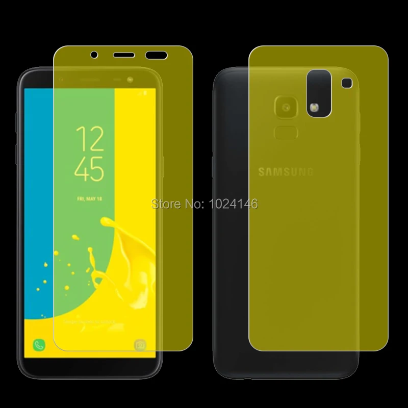 Защитная пленка из мягкого ТПУ для экрана Samsung Galaxy J6 2018 с полным покрытием не
