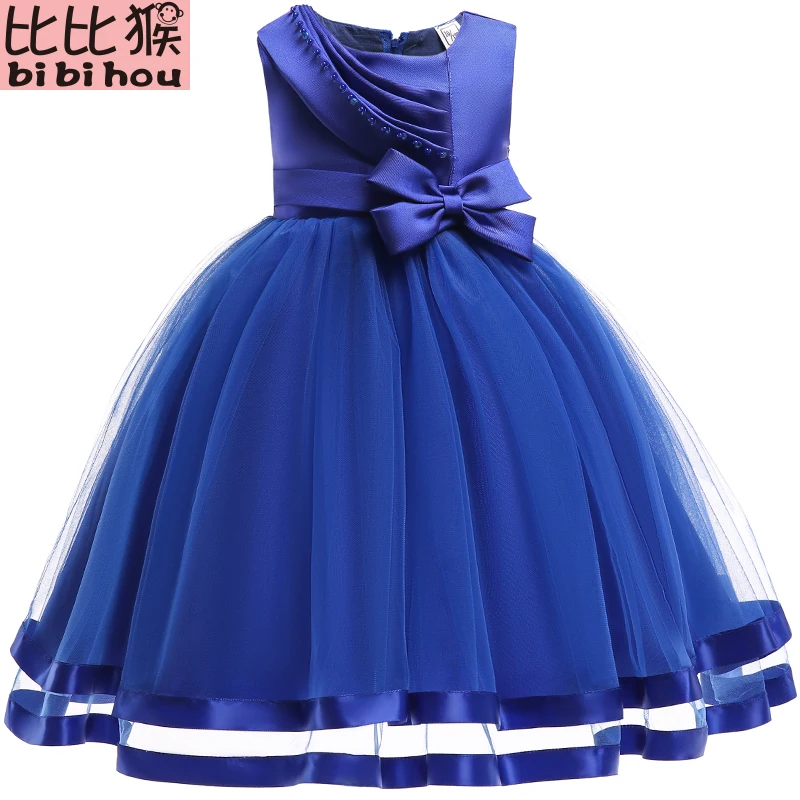 Платье для девочек детское элегантное праздничное платье с бантом