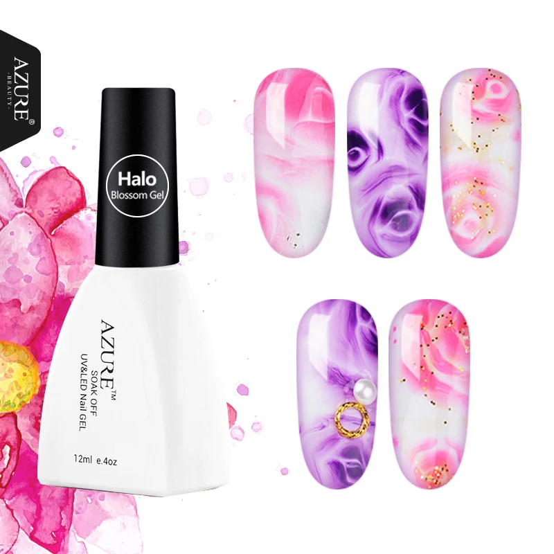 Azure Beauty Blossom Гель лак для ногтей Полупостоянный УФ Сделай Сам волшебный 12 мл