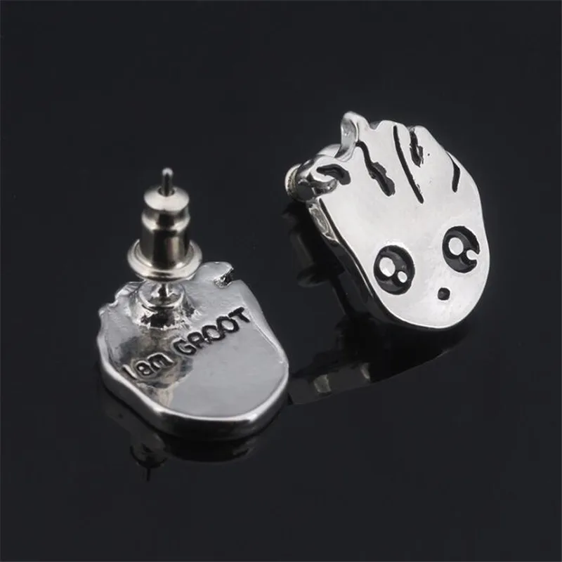 Movie Guardians of The Galaxy Avengers Groot Stud Earring Personality Fashion Couple Metal Earrings Boutique Gift | Украшения и