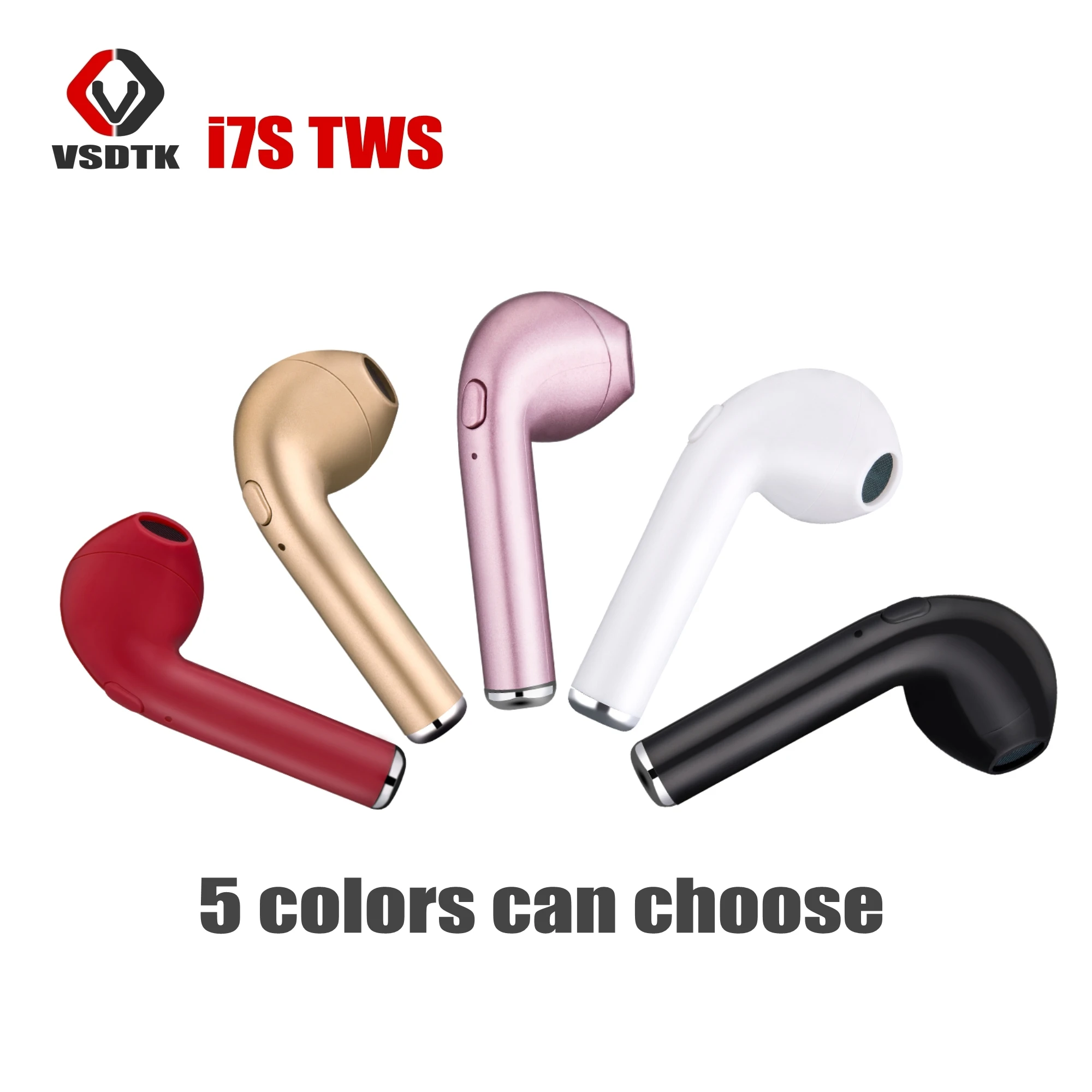 Беспроводные наушники I7s tws Bluetooth earphonea портативная гарнитура для телефона с
