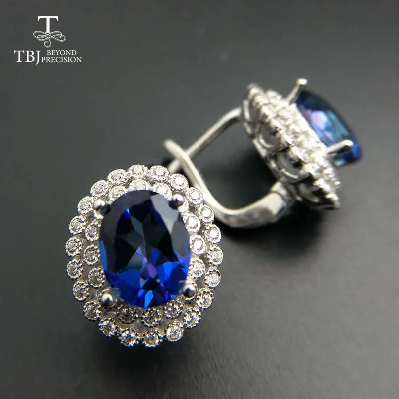 Женские серьги с топазом из мистического танзанита TBJ ювелирные украшения