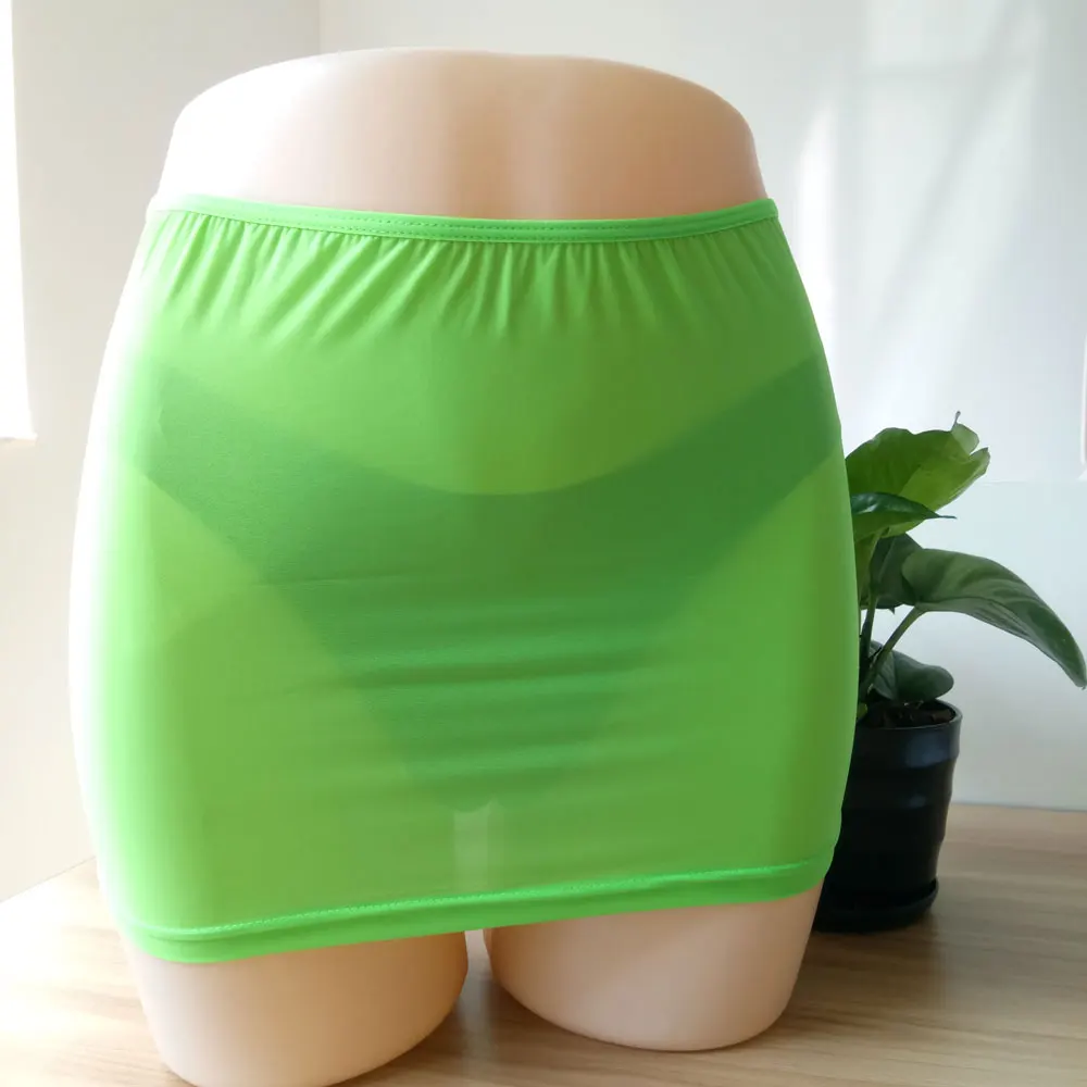1 шт. привлекательная облегающая юбка-карандаш ярких цветов прозрачная мини-юбка