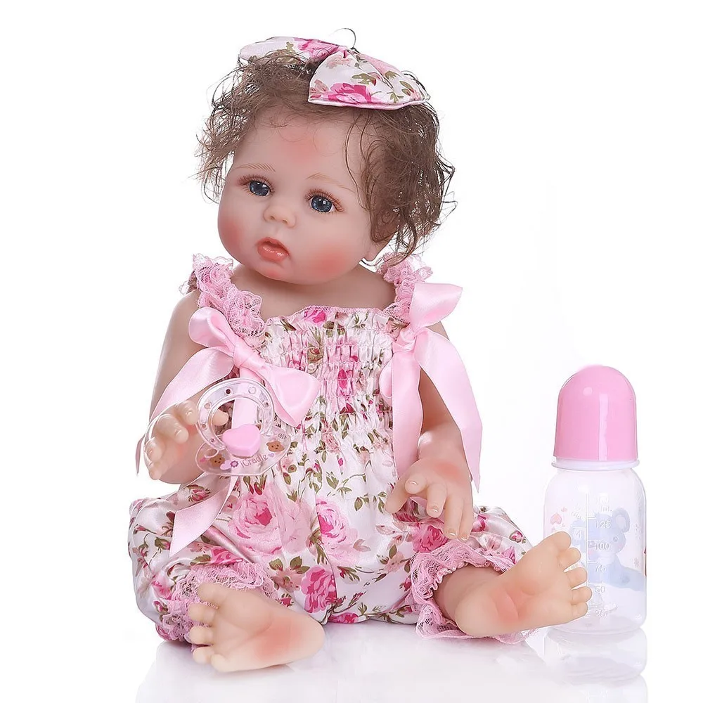 18 дюймов силиконовая кукла для новорожденного ручная работа подарки девочки
