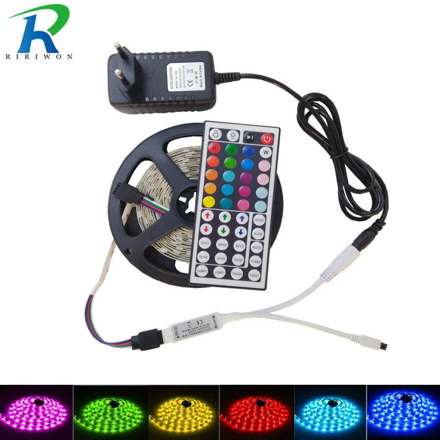 5 светодио дный м 10 Светодиодная лента DC 12 В в Rgb не водостойкая 5050 гибкая