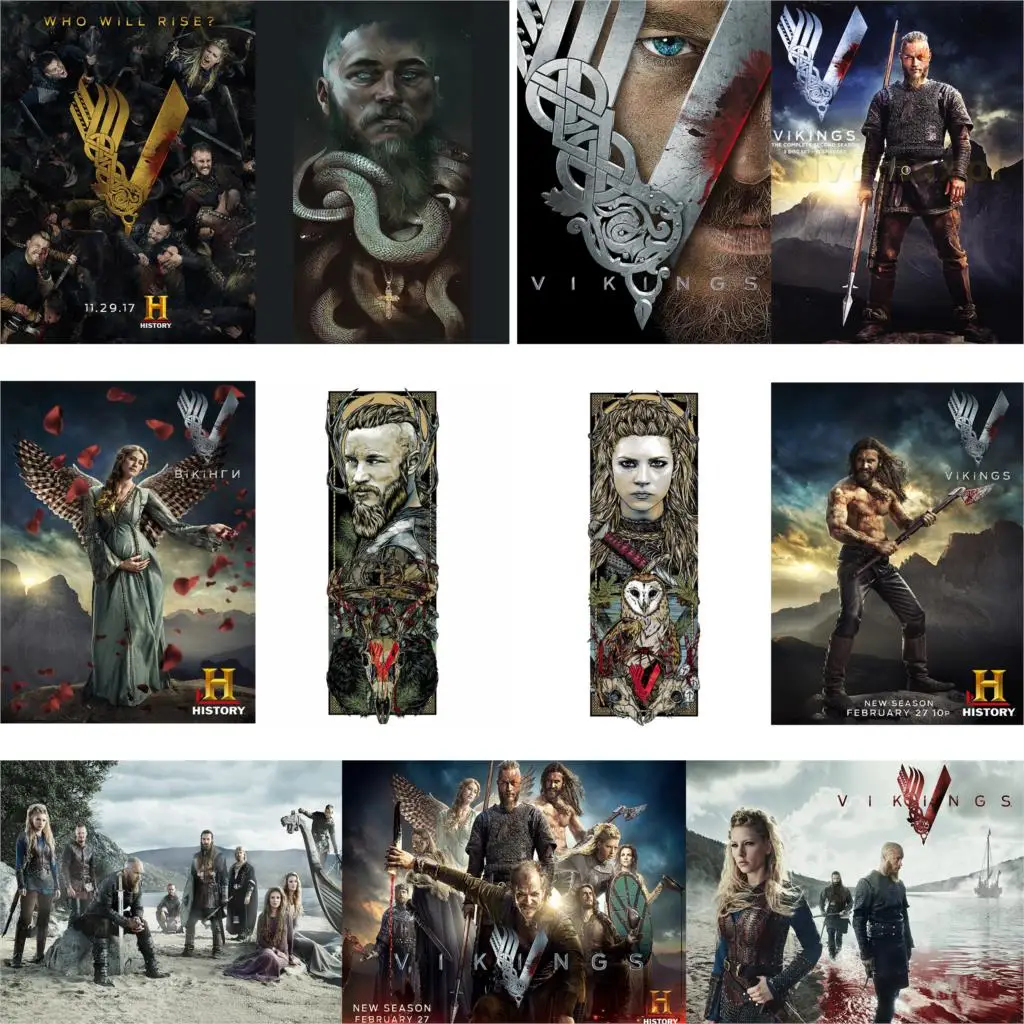 Постеры Vikings кино стикеры Настенные с белым покрытием печатная бумага высокое