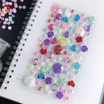 F Кристальный жемчуг Алмазная Смола ремесла акриловая Алмазная наклейка Мобильная Diy Алмазная Детская Наклейка - Цвет: F