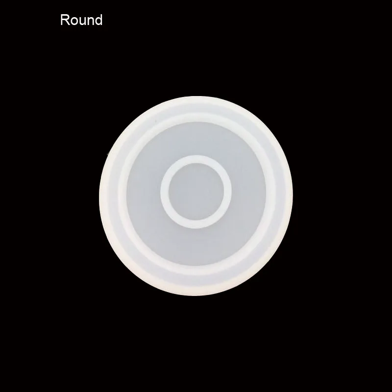 Round 1 шт. цветочный горшок база чайная подставка DIY силиконовая высушенная форма цветок ювелирные изделия аксессуары инструменты оборудование полимерные формы - Цвет: Round