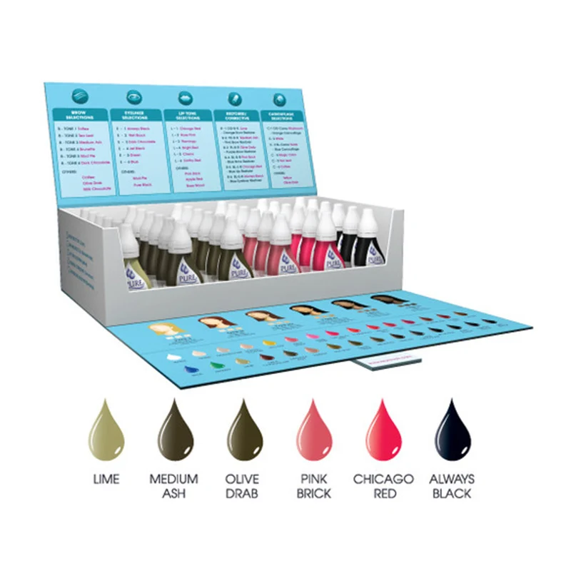 Correciton (36PCS) 1 компл. США Biotouch чистый микропигмент Перманентный макияж татуировки чернила брови, подводка, губы пигмент получить чистая уверенность - Цвет: Correciton (36PCS)