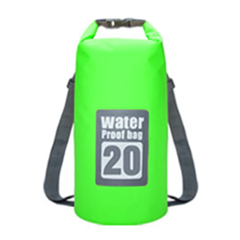 20L Green 5L/10L/15L/20L/30L водонепроницаемые сумки сухой мешок водостойкий рюкзак из пвх спортивная сумка рафтинг рюкзаки для плавания непроницаемая сухая сумка - Цвет: 20L Green