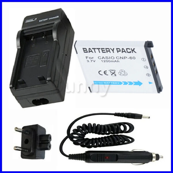 Аккумулятор и зарядное устройство для фотоаппарата|np60 battery|for casionp60 battery charger |