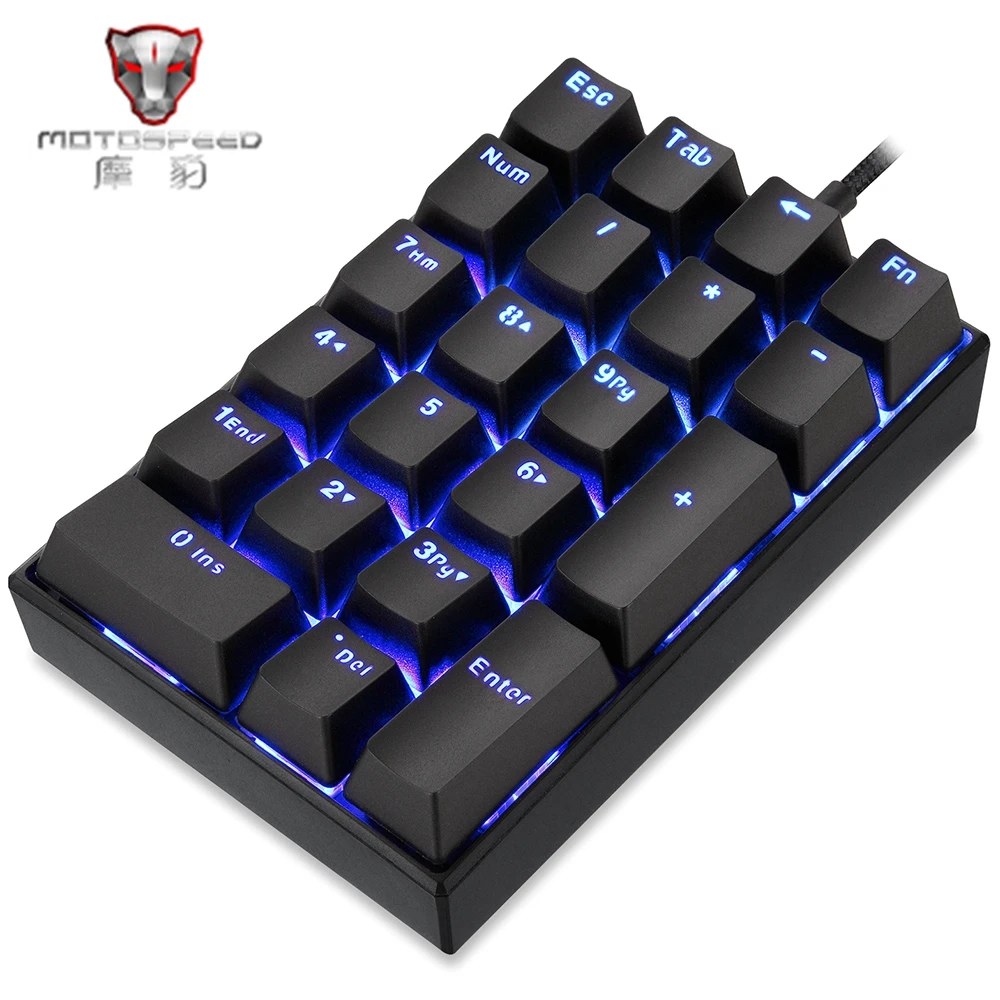 Motospeed K23 USB Проводная цифровая механическая клавиатура с переключателем Kailh