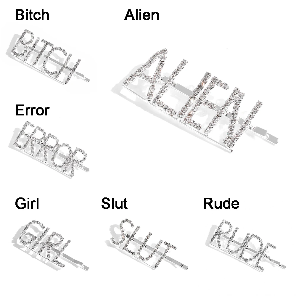 Заколки для волос с буквами 1 шт. заколки женщин и девочек невидимки аксессуары