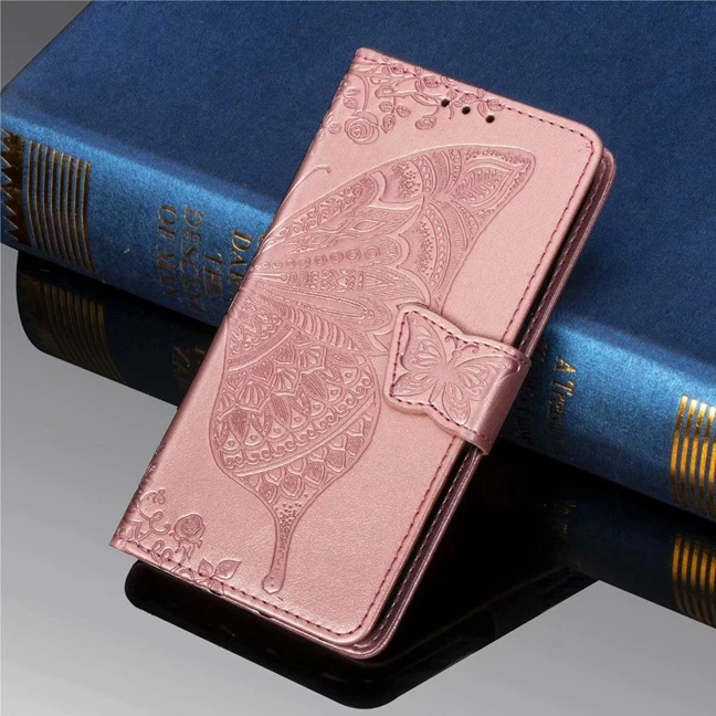 Кожаный чехол кошелек C ku с бабочкой и цветком для Xiaomi Play MI 9 9SE 8 LITE MAX 3 Pocophone F1
