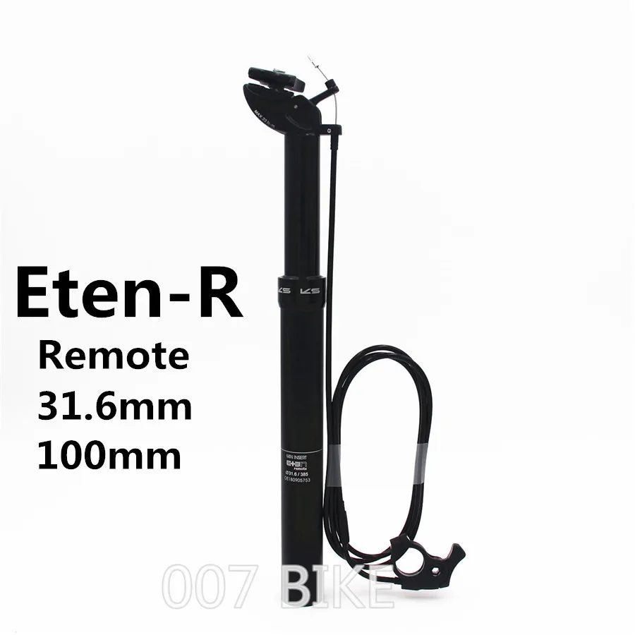 ETEN-R 31.6mm 100mm Ks Kindshock Eten-r Eten-я Дистанционное Горные велосипед флакон-капельница Подседельный штырь 27,2/30,9/31,6 мм 100 дисковый тормоз велосипед Подседельный штырь Exa - Цвет: ETEN-R 31.6mm 100mm