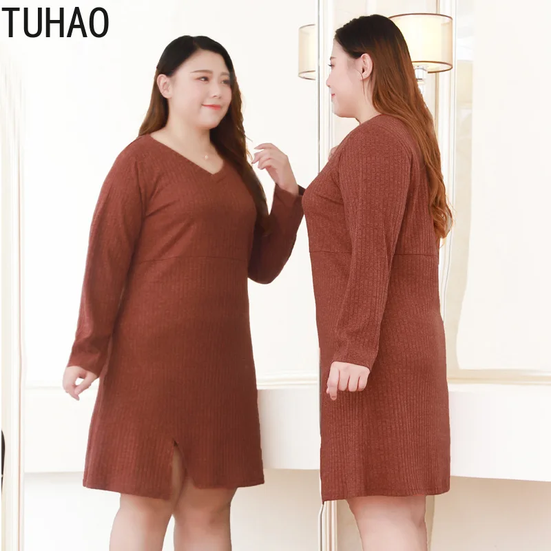Весеннее платье элегантный женский длинный свитер пуловеры женское трикотажное