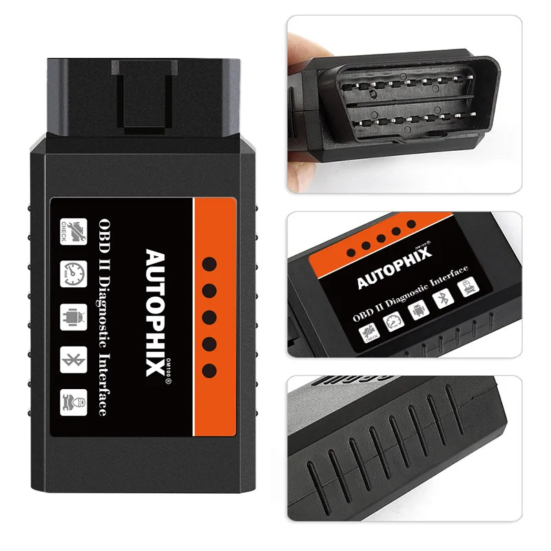 Мини ELM327 Bluetooth OBD2 v1.5 ELM 327 с чипом PIC18F25K80 OBD2 адаптер Elm-327 OBDII автоматический диагностический инструмент OBD2 сканер