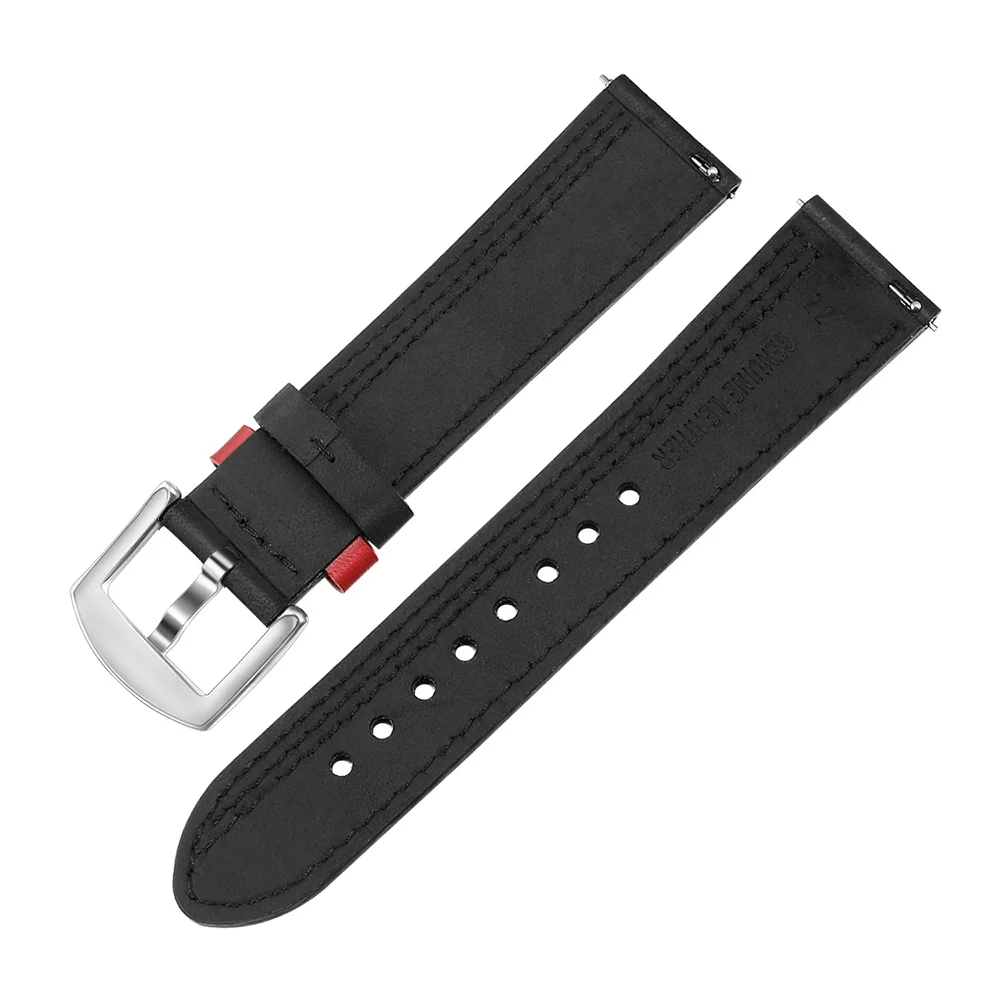 22 мм уникальный ремешок для часов из натуральной кожи для samsung gear S3/gear 2 Neo/Live Amazfit Pace/Stratos 2 быстросъемный ремешок для часов