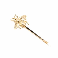 lot 12 pcs women girls gold tone bumble bee side clip hair hairpin bobby pins accessories