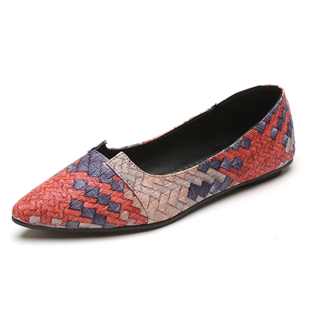 Женские модные с острым носком оксфорды на плоской подошве Рабочая обувь удобные